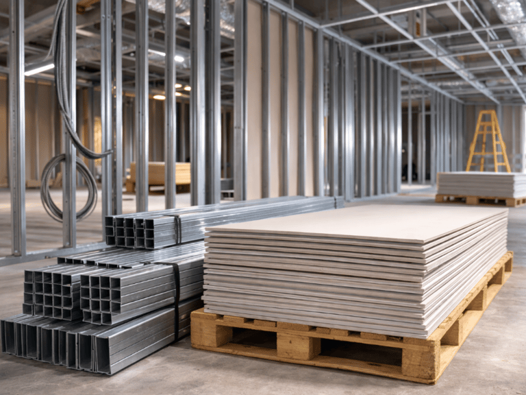 Plasterboard_&_metal_stud
